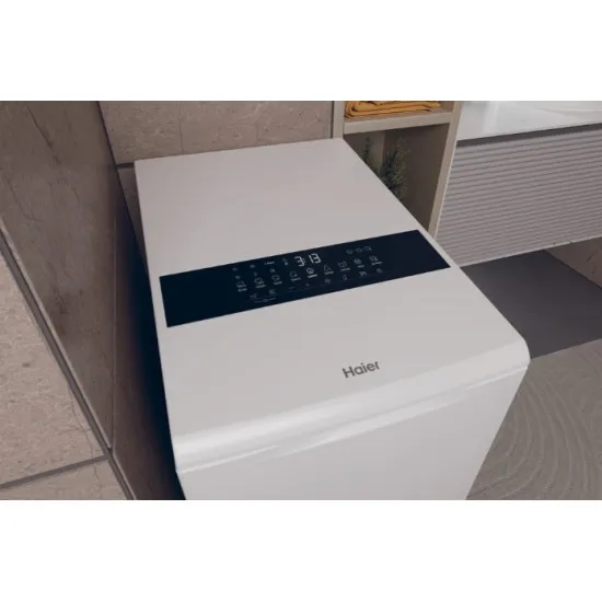 Haier HW90-BPD13386U1 felültöltős mosógép 9kg ruhatöltet , inverter motor, Wifi, 40x64x93 cm