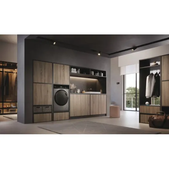 Haier HWD90-B14959S8NUS mosó-szárítógép, 9/6 kg, Wifi, inverter motor, dobvilágítás, 60x62x85 cm, antracitszürke szín 