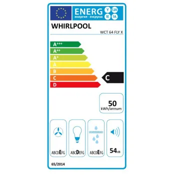 Whirlpool WCT 64 FLY X kürtőbe építhető konyhai elszívó, 53.4x30x17.7 cm