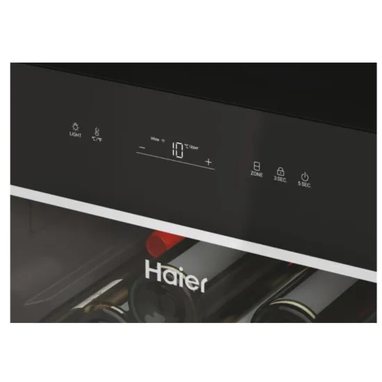 Haier HWS236GDGU1 borhűtő, 236 palack, Wifi, 59.7x71.4x190 cm, fekete szín 