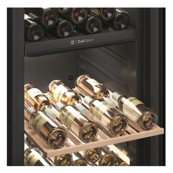 Haier HWS236GDGU1 borhűtő, 236 palack, Wifi, 59.7x71.4x190 cm, fekete szín 