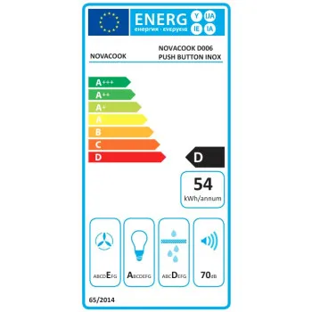Novacook D006 IN beépíthető teleszkópos konyhai elszívó inox 60cm 