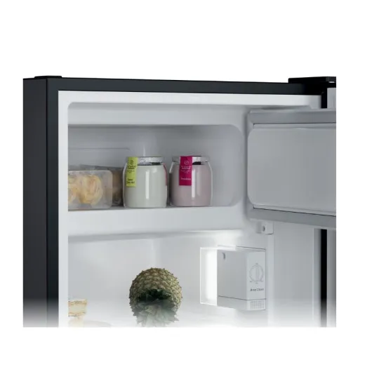 Candy CNOQ2S58EB egyajtós hűtőszekrény fagyasztóval, 100/14L, Wifi, 54.5x56.2x85 cm, fekete szín 
