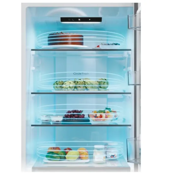 Candy ECN2CQTEB186 No Frost alulfagyasztós kombinált hűtőszekrény, 235/120L, Wifi, 59.5x66.7x185 cm, fekete szín