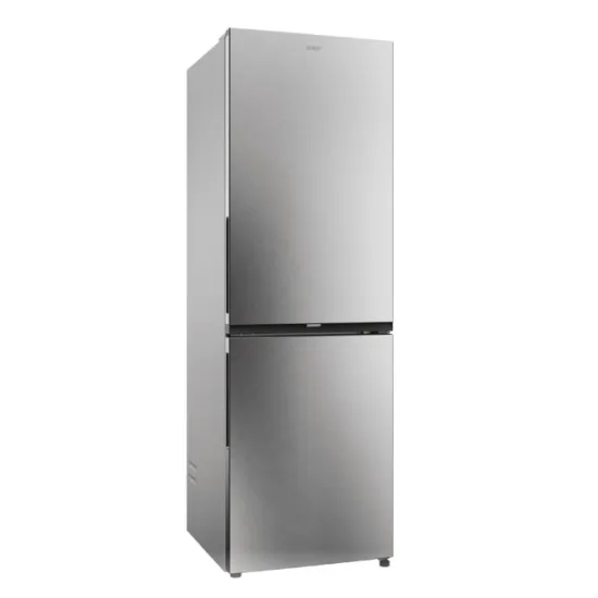 Candy ECN2CQTEX186 No Frost alulfagyasztós kombinált hűtőszekrény, 235/120L, 59.5x66.7x185 cm, inox 