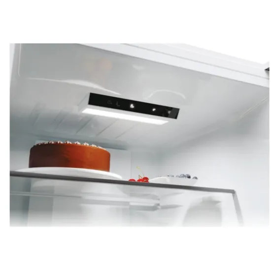 Candy ECN2CQTEX186 No Frost alulfagyasztós kombinált hűtőszekrény, 235/120L, 59.5x66.7x185 cm, inox 