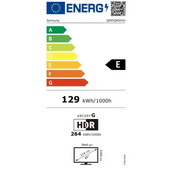 Samsung QE85Q60DAUXXH 4K UHD Smart QLED TV, 85", 215.9 cm, titánszürke 