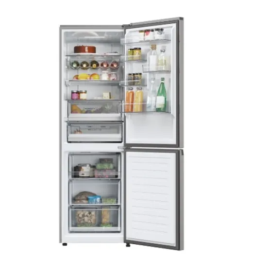 Haier HDPW5618CNPK No Frost alulfagyasztós kombinált hűtőszekrény, 235/117L, Wifi, 59.5x66.7x185 cm, ezüst szín 