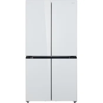 Tesla RM5600FSNWE Total No Frost side by side hűtőszekrény, francia ajtós kialakítással, Dupla Inverteres Kompresszor, 363/204L, 91.1x70.6x183 cm, fehér üveg 