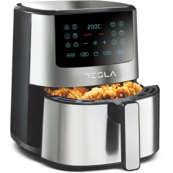 Tesla AF501BX forrólevegős sütő, Air Fryer, 5L, 1300W, fekete/inox 