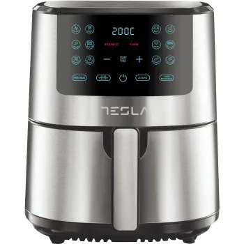 Tesla AF501BX forrólevegős sütő, Air Fryer, 5L, 1300W, fekete/inox 
