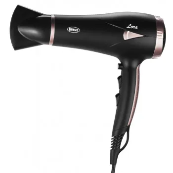 Bravo Lora B-4323BK hajszárító, 2000 W, fekete, diffúzor 