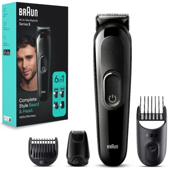 Braun MGK3410 6az1ben multifunkciós testszőrnyíró, fekete szín