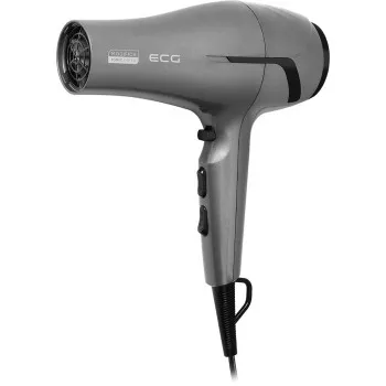 ECG Modifica Grigio Grande hajszárító, 2200W, fényes szürke, ionizáló funkció, 120 és 230 V hálózati feszültséggel is működtethető 