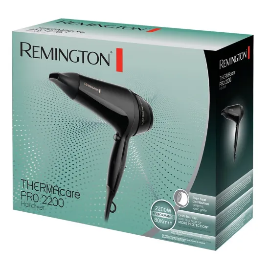 Remington D5710 Thermacare PRO hajszárító, 2000W, fekete, ionizáló funkció