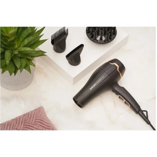 Sencor SHD 8275BK hajszárító, 2400W, fekete szín, ionizáló funkció, diffúzor