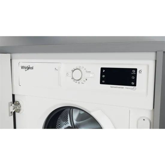 Whirlpool BI WMWG 71483E EU N beépíthető elöltős mosógép, 7 kg, inverter motor, 59.5x54.5x81.5 cm