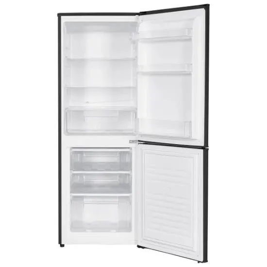 MPM MPM-185-KB-41 alulfagyasztós kombinált hűtőszekrény, 114/71L, 55x57x137 cm, fekete szín 