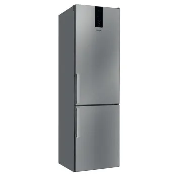 Whirlpool W9 941A IX H No Frost alulfagyasztós kombinált hűtőszekrény, Zen Inverter Kompresszor, 257/98L, 59.5x65.5x201.3 cm, inox 