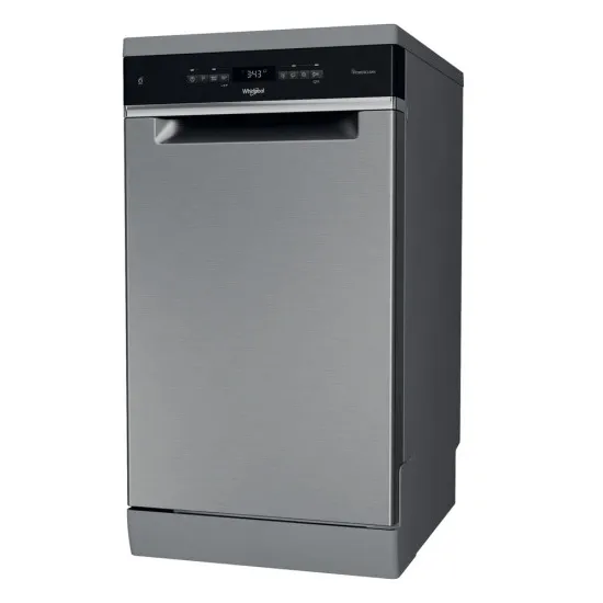 Whirlpool WH6FB10BS7A0X mosogatógép, 11 teríték, 3 kosár, automatikus ajtónyitás, 45x59x85 cm, inox