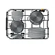 Whirlpool WH6IC11BS7LSA0 teljesen beépíthető mosogatógép, 11 teríték, 3 kosár, automatikus ajtónyitás, 44.8x55.5x82 cm 