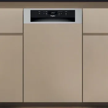 Whirlpool WH6PC11BS7A0 beépíthető kezelőpaneles mosogatógép, 11 teríték, 3 kosár, automatikus ajtónyitás, 44.8x55.5x82 cm, inox 