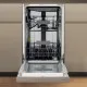 Whirlpool WH6PC11BS7A0 beépíthető kezelőpaneles mosogatógép, 11 teríték, 3 kosár, automatikus ajtónyitás, 44.8x55.5x82 cm, inox 