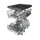 Whirlpool WH6PC11BS7A0 beépíthető kezelőpaneles mosogatógép, 11 teríték, 3 kosár, automatikus ajtónyitás, 44.8x55.5x82 cm, inox 