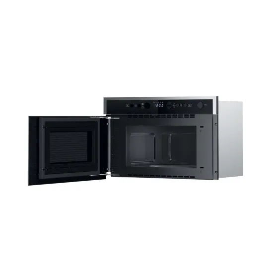 Whirlpool WMN464BX beépíthető mikrohullámú sütő, 22L, 750W, 59.5x32x38.2 cm, inox 