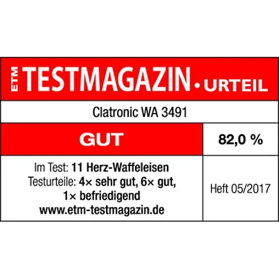 Clatronic WA3491 gofrisütő fehér