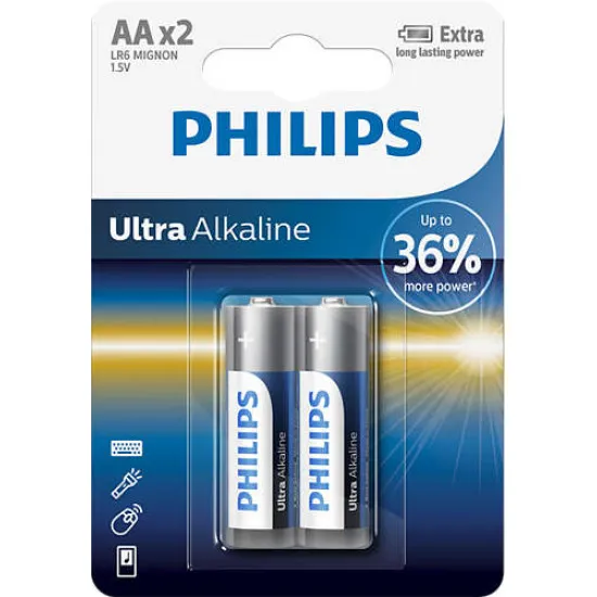 Philips LR6E2B ultra alkaline elem