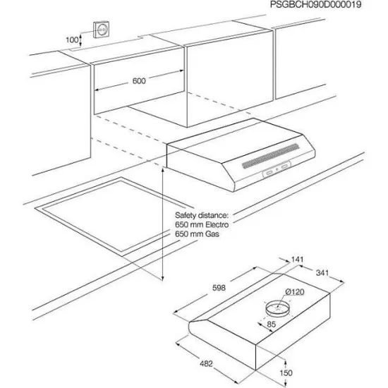 Zanussi ZHT631X páraelszívó 60cm inox előlappal