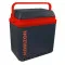 GioStyle 1201004 elektromos hűtőtáska, 26 literes, piros, 230V AC hálózati vagy 12V DC járműves tápkábellel, Horizon