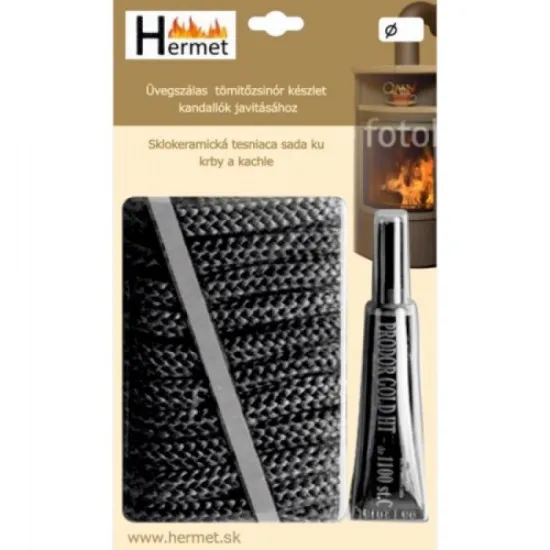 kandalló javító készlet üvegszálas tömítőzsinor készlet 6mm