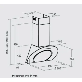 Nodor O2 fali páraelszívó