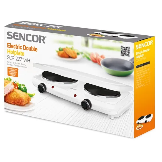 Sencor SCP2271WH-EUE4 elektromos főzőlap dísztetővel