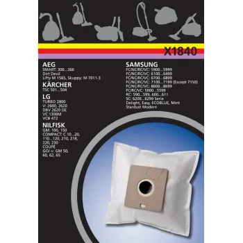 Electrolux 1840 porzsák X1840 Samsung, Zanussi ZAN2400 ZAN2410 ZAN2415 ZAN2406 stb típusokhoz