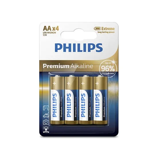 Philips LR6M4B/10 Premium Alkaline elem 4db