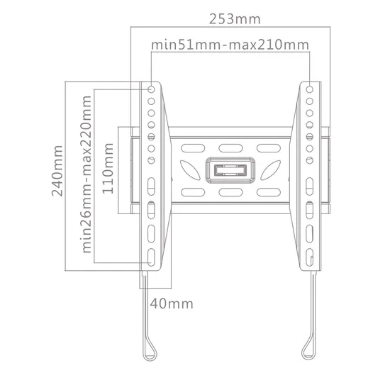 Gogen DRZAKFIXM2 TV tartó max.42"