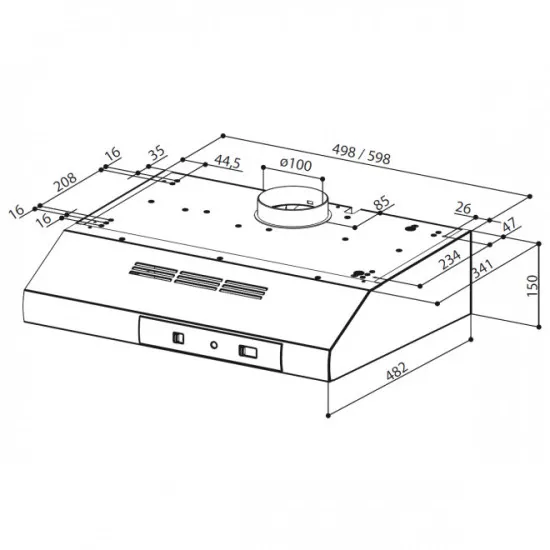 Faber 741 Base W A60 páraelszívó 60cm fehér