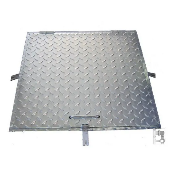 Horganyzott aknafedlap zárható 600X600