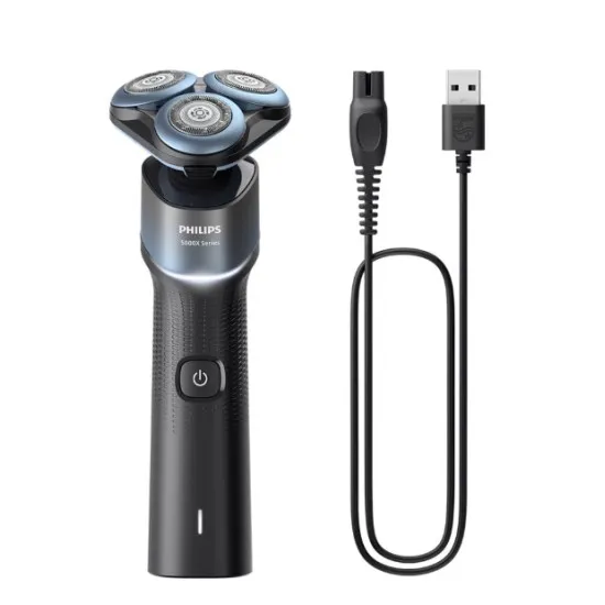 Philips X5006/00 körkéses borotva, nedves száraz használat, metálfényű fekete/akvamarin szín