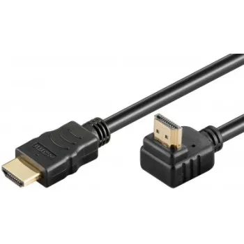 HDMI kábel aranyozott B 2m, 90°