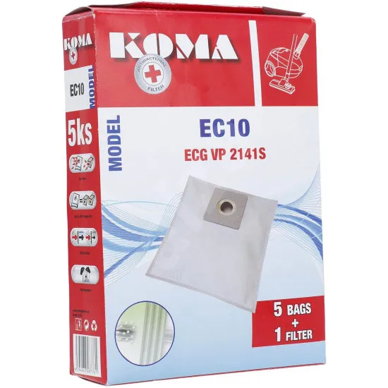 Koma EC10 mikrofilteres porzsák 5db+1 filter
