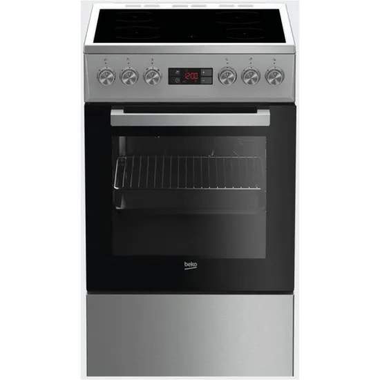 Beko FSM 57300 GX kerámialapos inox tűzhely,55L,50x60x85 cm, FSM57300GX