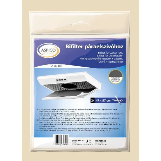 Aspico 104255 aktív szén és zsír filter páraelszívóhoz bifilter