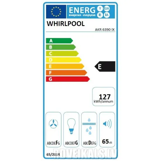 Whirlpool AKR5390/1 IX beépíthető kihúzható inox elszívó, 59.930x18 cm