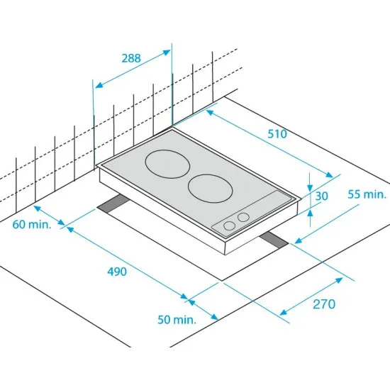 Beko HDMC32400TX Dominó kerámia főzőlap