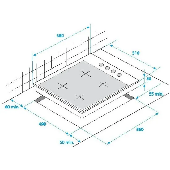 Beko HIZG64120SX gázfőzőlap