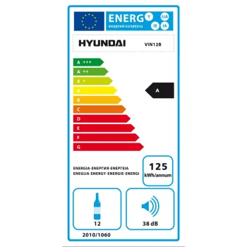 Hyundai VIN12G borhűtő 12 palackos
